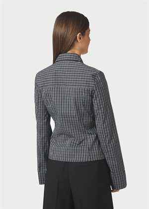 Cathy zip skjorte Black Neo Noir 